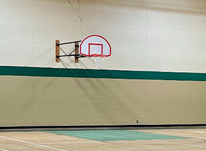 Basketball hoop at the Gym